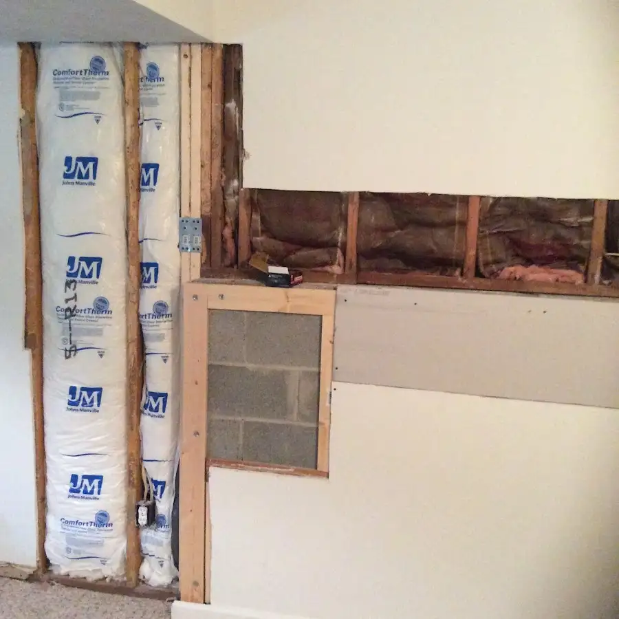 Wall insulation replacement during Odor Removal & Deodorization in Central Falls
